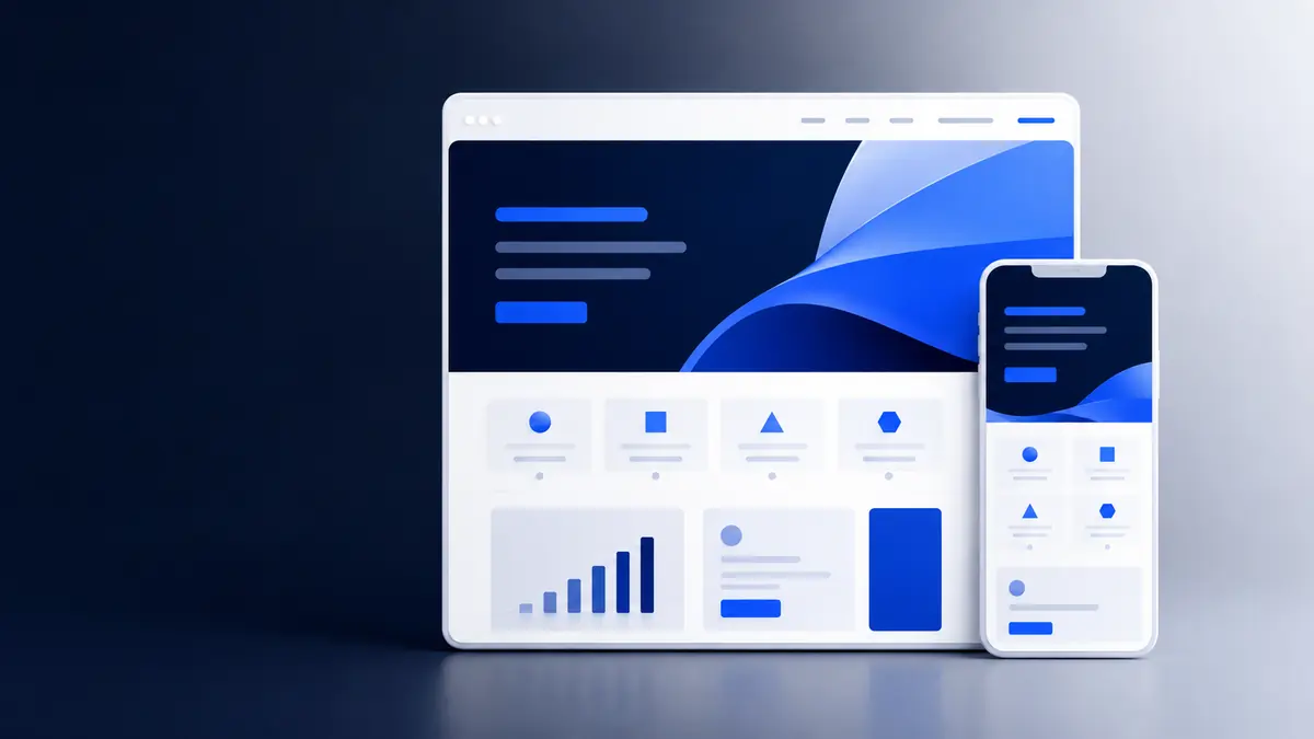Dönüşüm odaklı landing page yapısını anlatan web tasarım illüstrasyonu